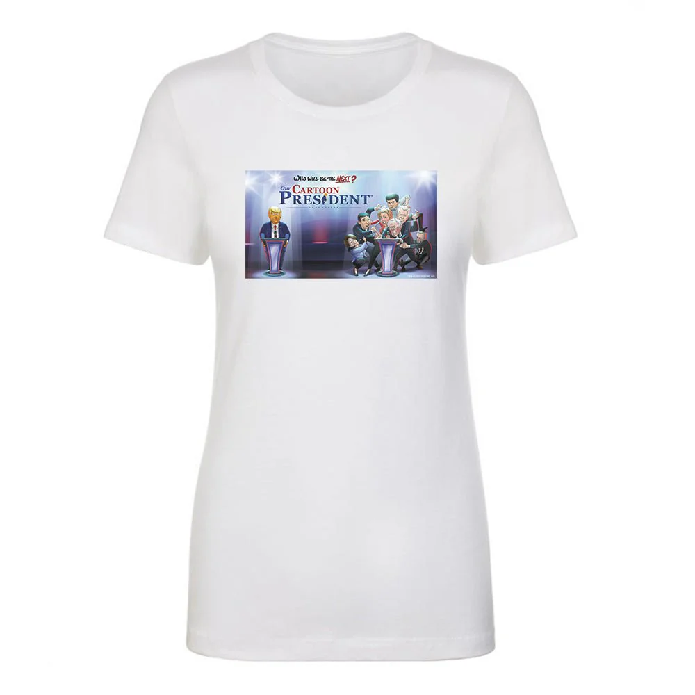 Our Cartoon President Who Will Be the Next Cartoon President? Women's Short Sleeve T-Shirt