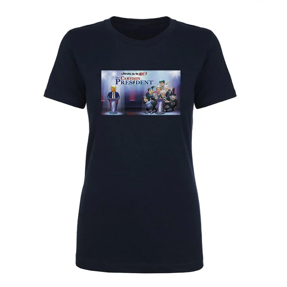 Our Cartoon President Who Will Be the Next Cartoon President? Women's Short Sleeve T-Shirt - Image 3