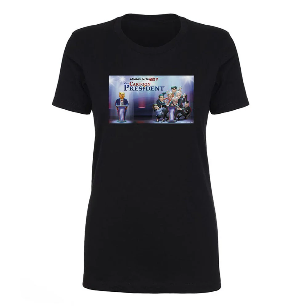 Our Cartoon President Who Will Be the Next Cartoon President? Women's Short Sleeve T-Shirt - Image 4