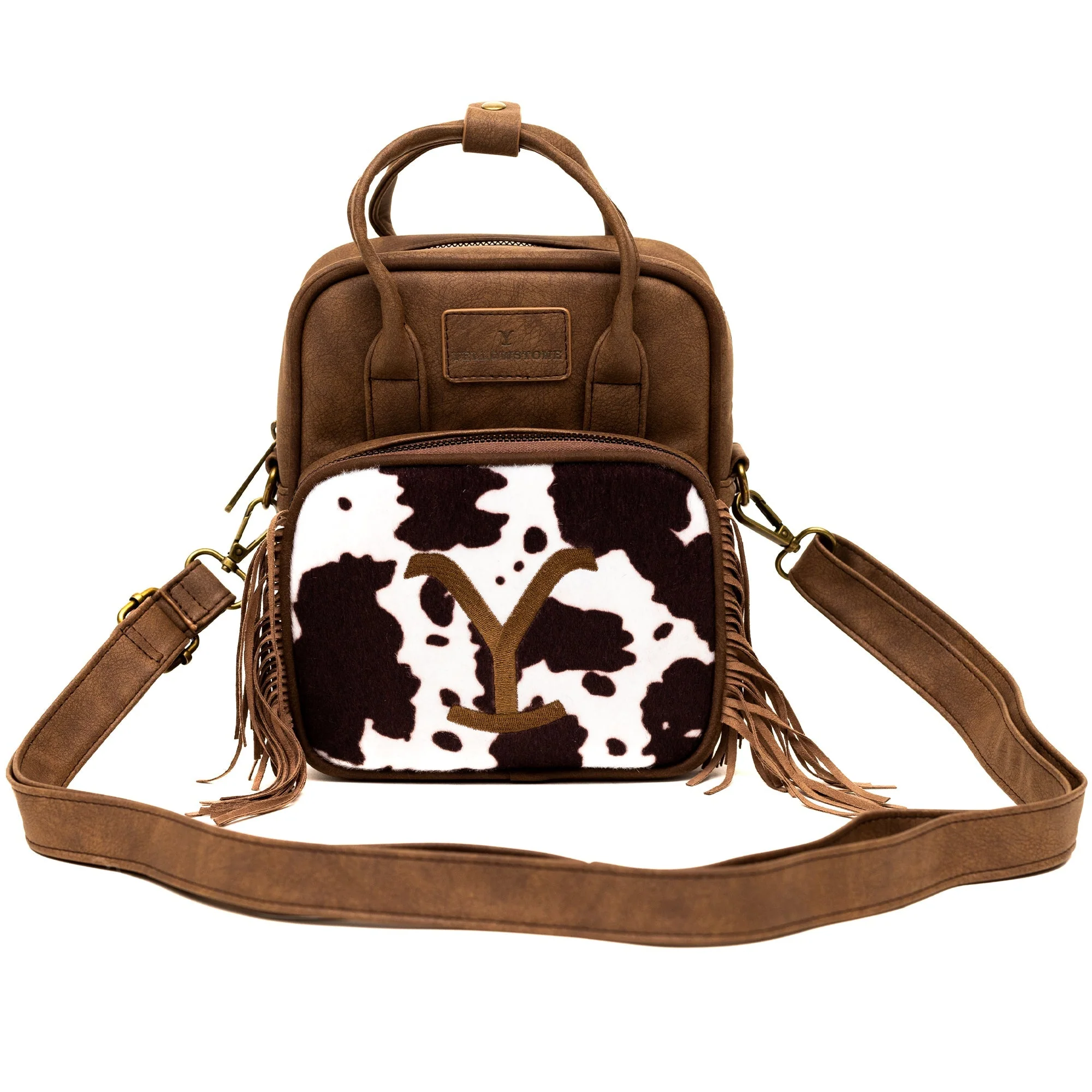 Yellowstone Dutton Ranch Distressed Cowboy Crossbody Bag - Image 3