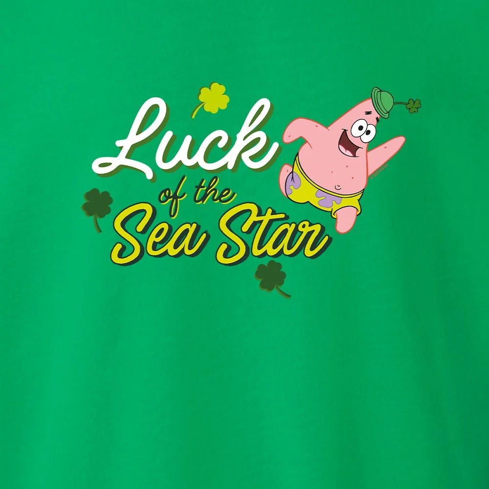 Patrick Star Luck Of The Sea Star Crew Neck Sweatshirt - Image 2