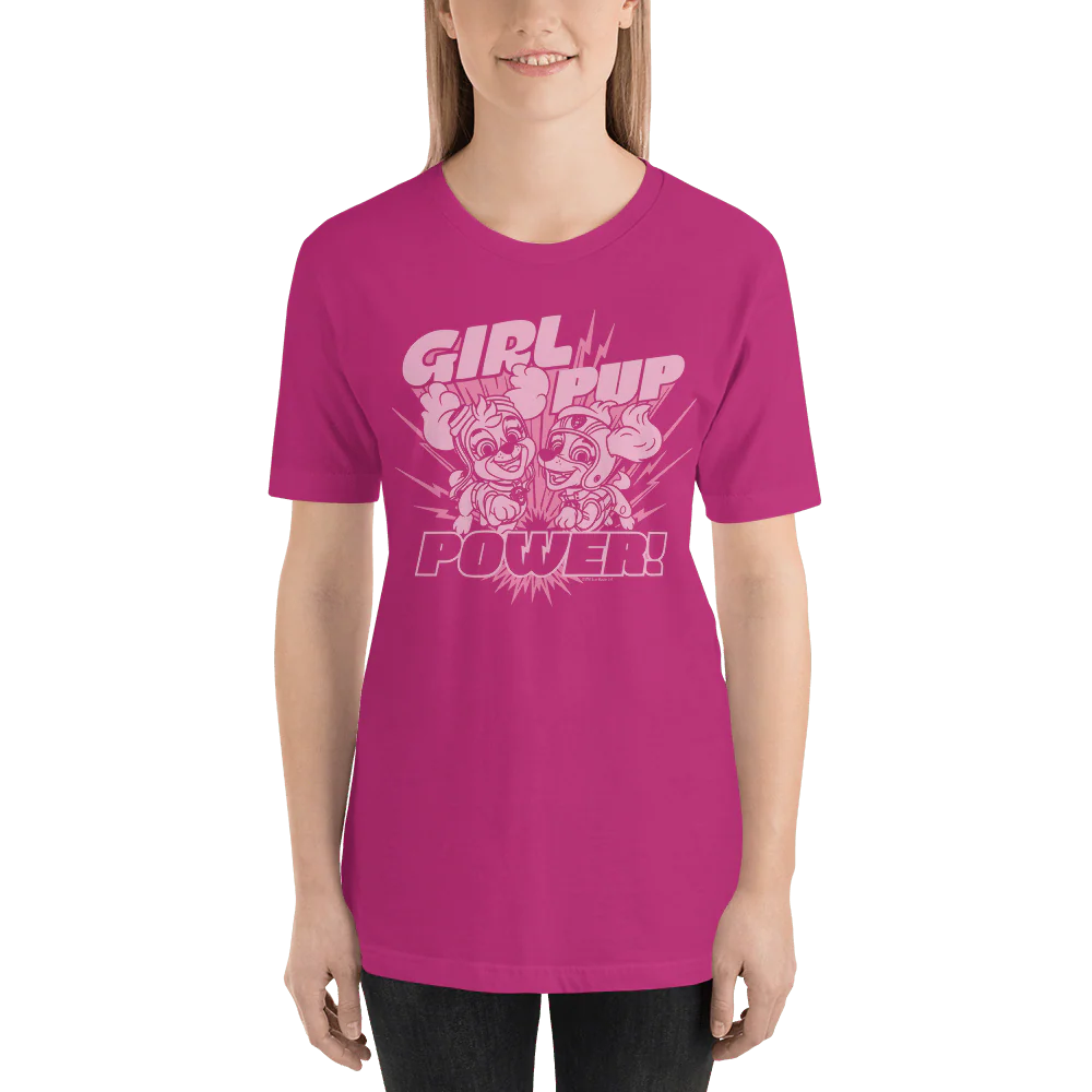 PAW Patrol Girl Pup Power Adult Short Sleeve T-Shirt - Image 3