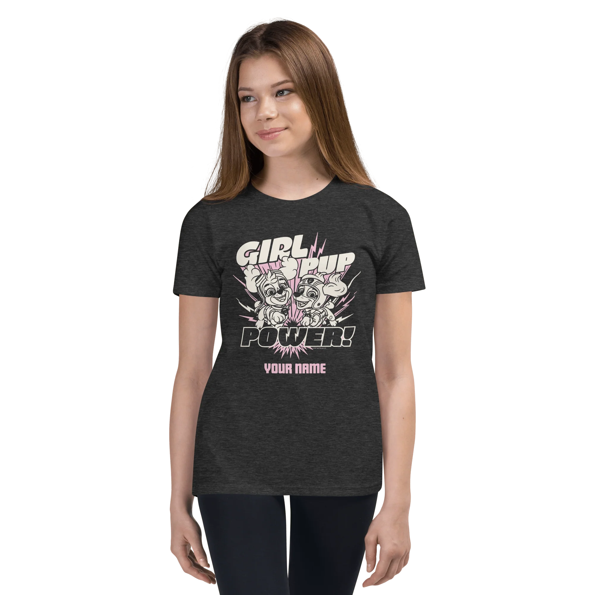 PAW Patrol Girl Pup Power Personalized Kids Premium T-Shirt - Image 2