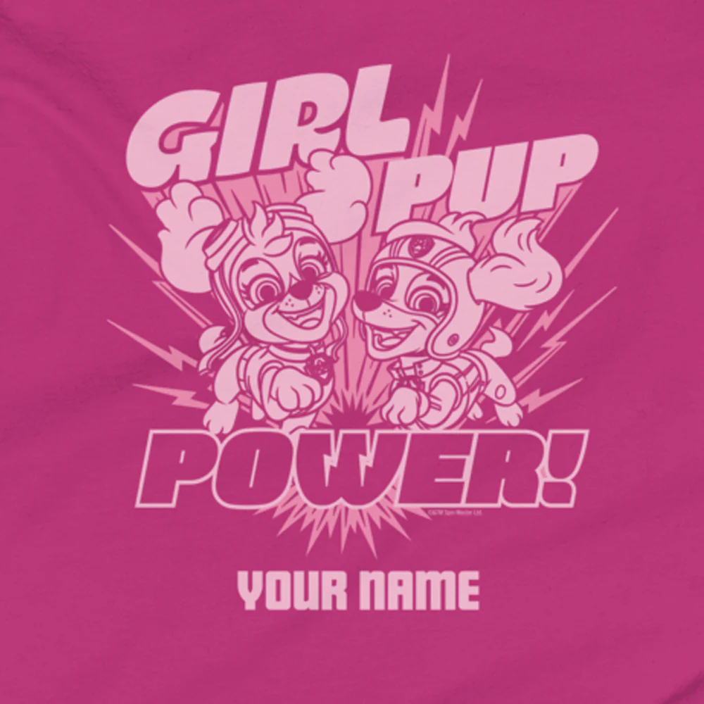 PAW Patrol Girl Pup Power Personalized Kids Premium T-Shirt - Image 2