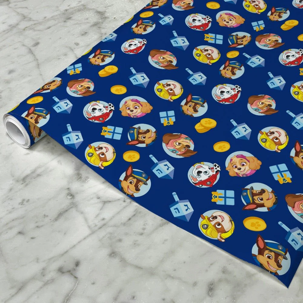 Paw Patrol Hanukkah Wrapping Paper - Image 3
