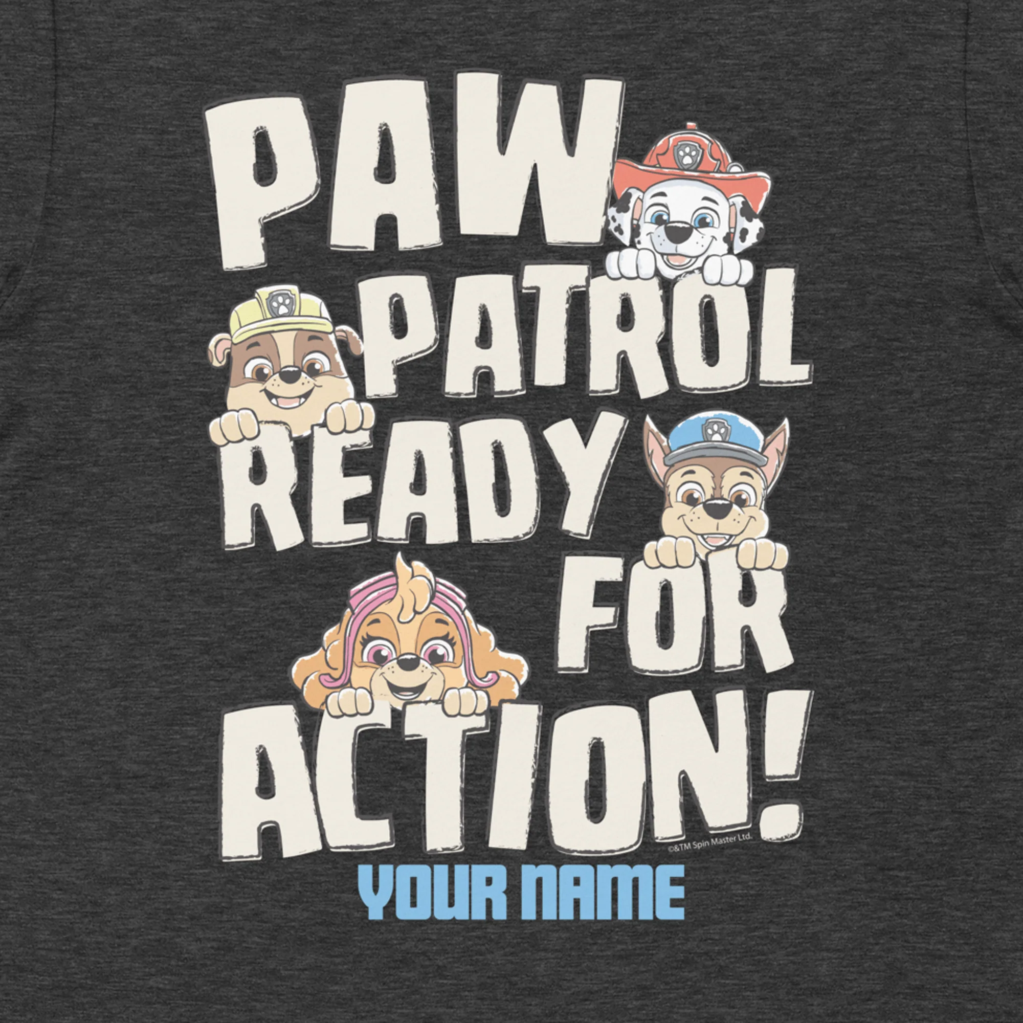 PAW Patrol Ready For Action Personalized Adult Short Sleeve T-Shirt - Image 2