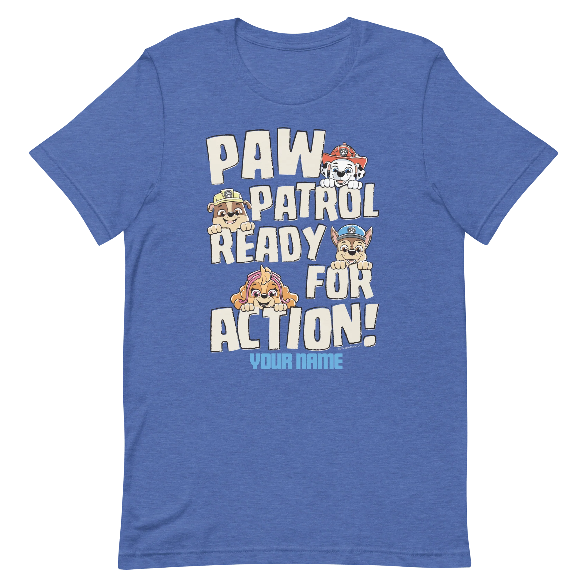 PAW Patrol Ready For Action Personalized Adult Short Sleeve T-Shirt - Image 4