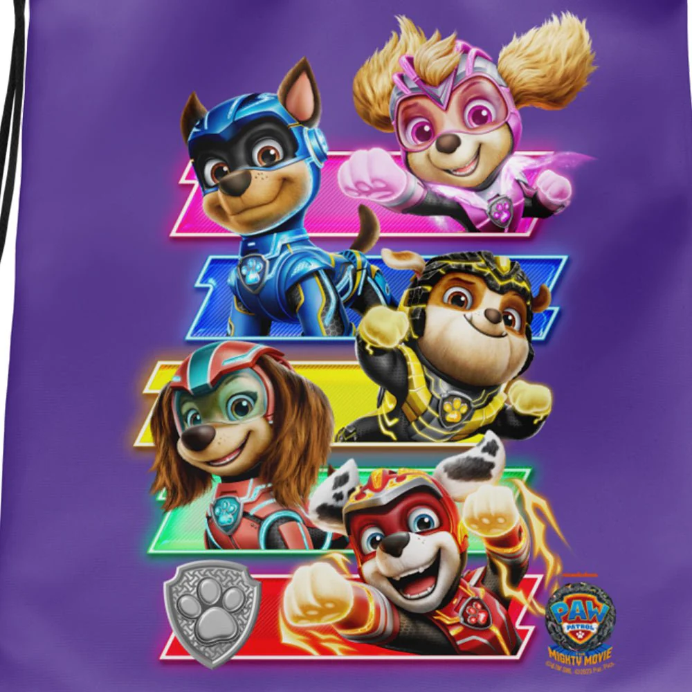 PAW Patrol The Mighty Movie Purple Drawstring Bag - Image 2