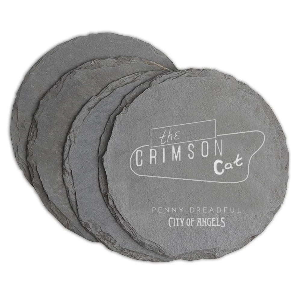 Penny Dreadful l: City of Angels Crimson Cat Slate Coasters - Set of 4