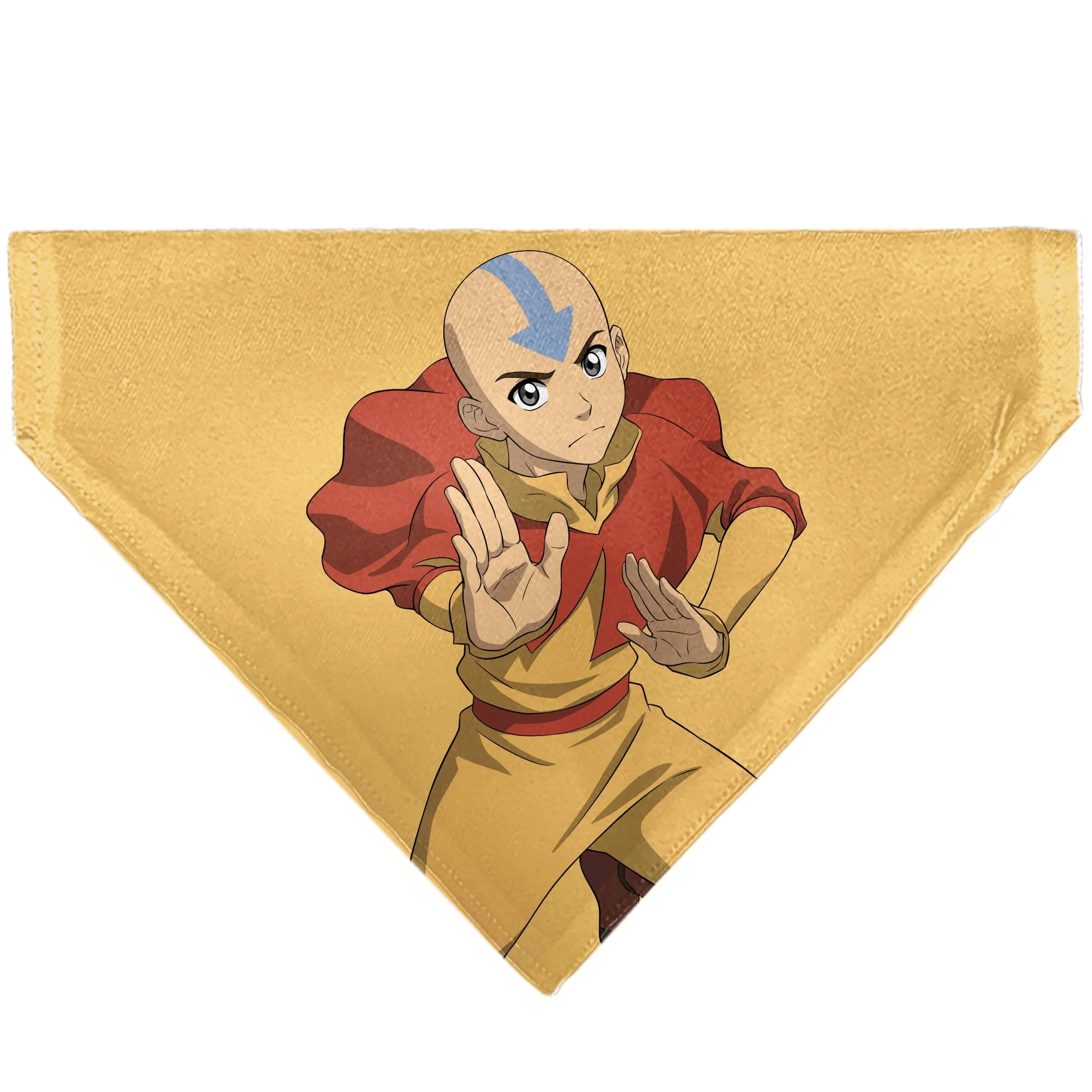Avatar The Last Airbender Action Pose Yellow Pet Bandana