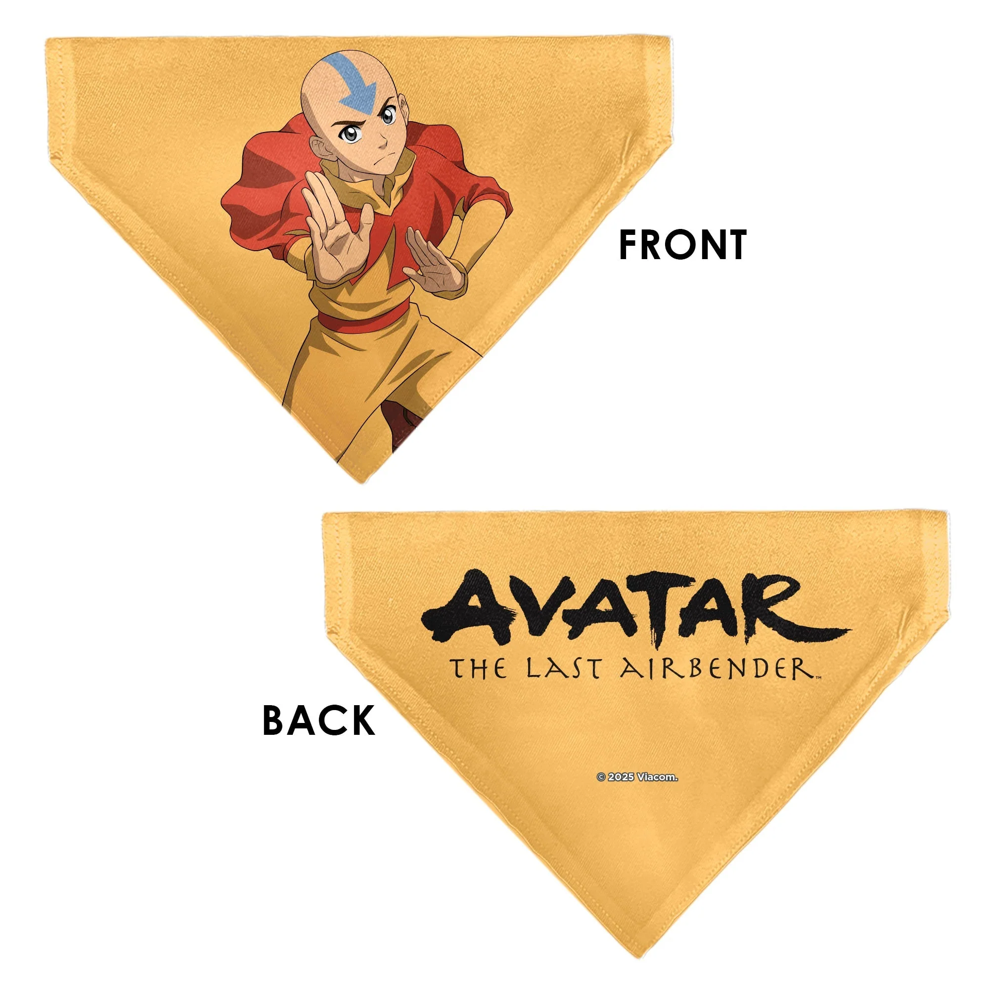 Avatar The Last Airbender Action Pose Yellow Pet Bandana - Image 3