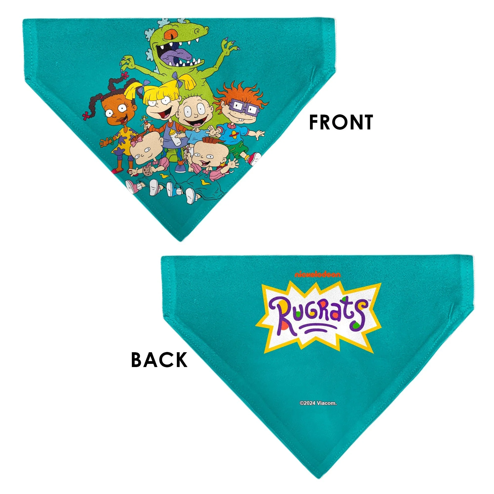Rugrats Kids Group Pose and Title Logo Pet Bandana - Image 3