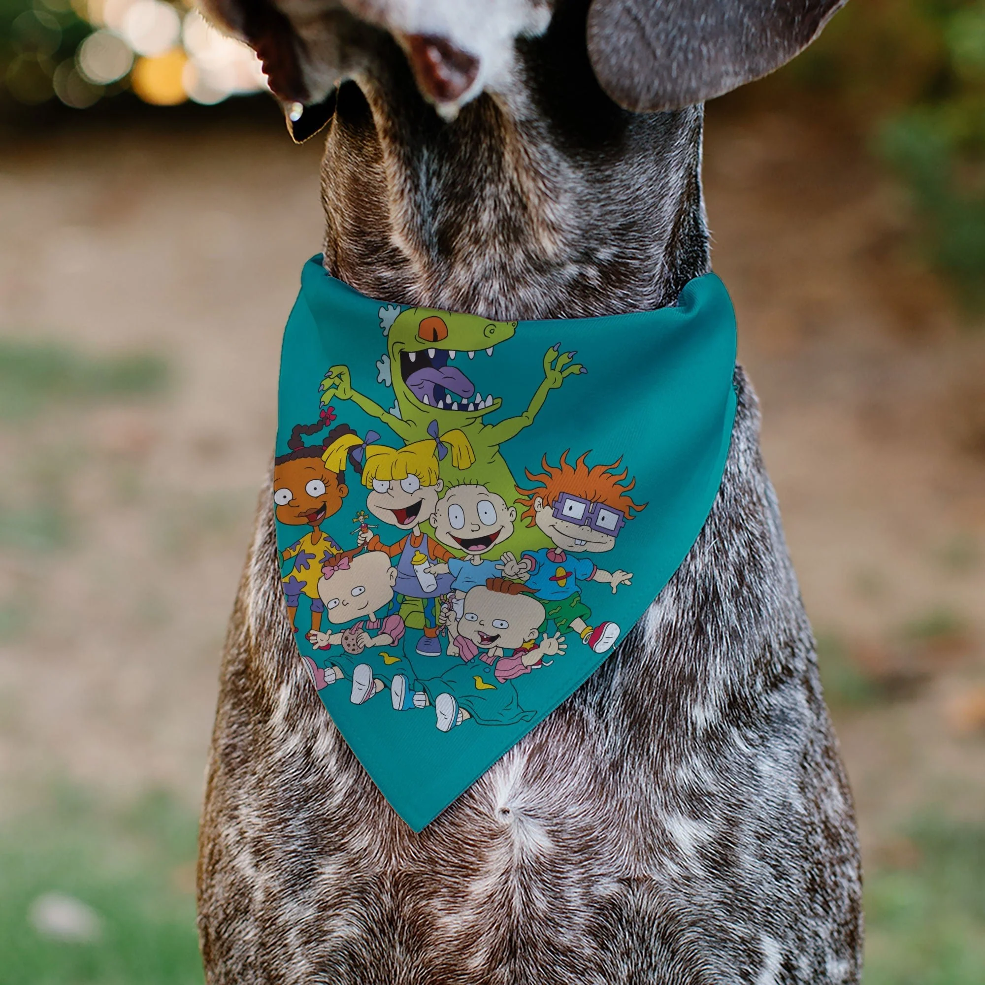 Rugrats Kids Group Pose and Title Logo Pet Bandana - Image 4