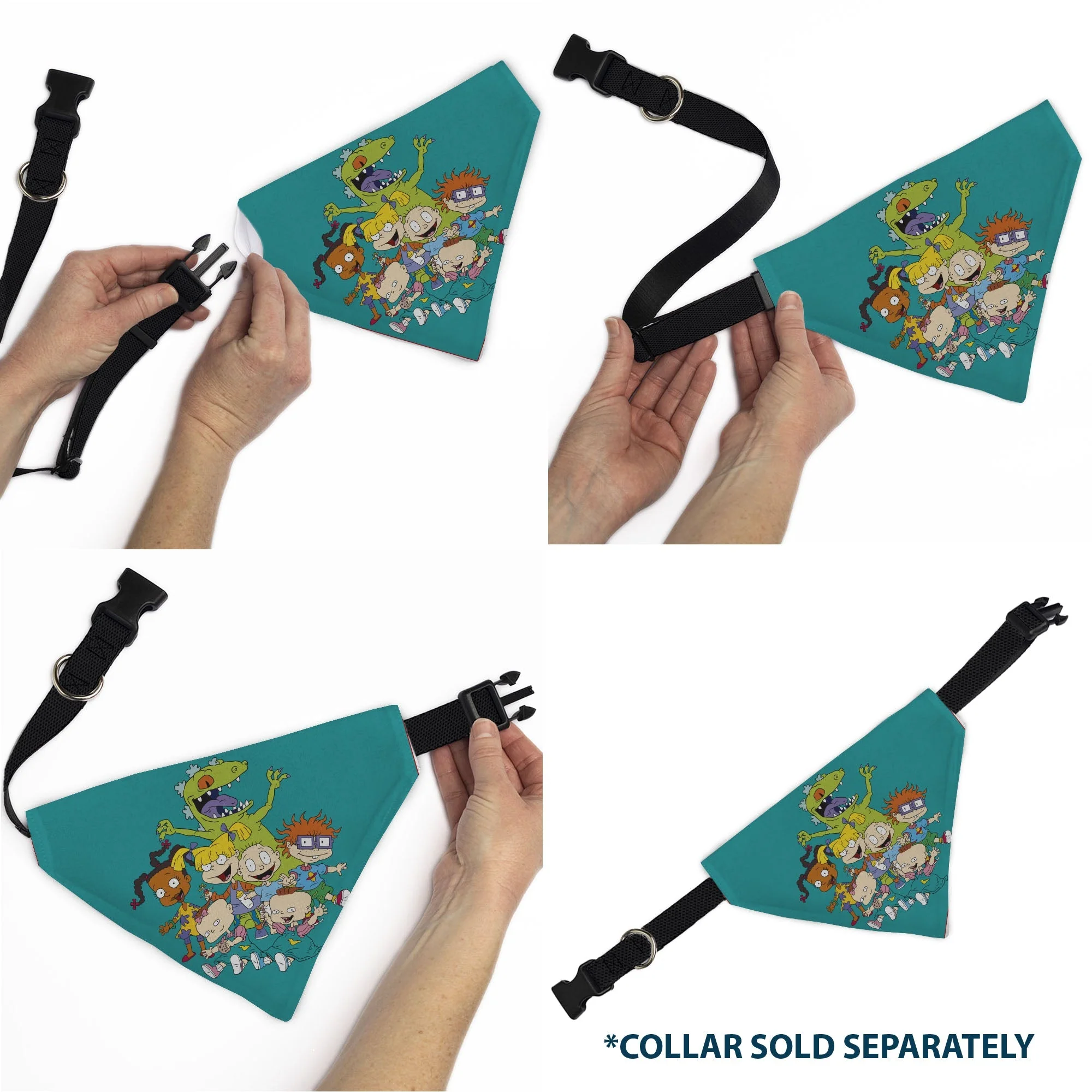 Rugrats Kids Group Pose and Title Logo Pet Bandana - Image 6