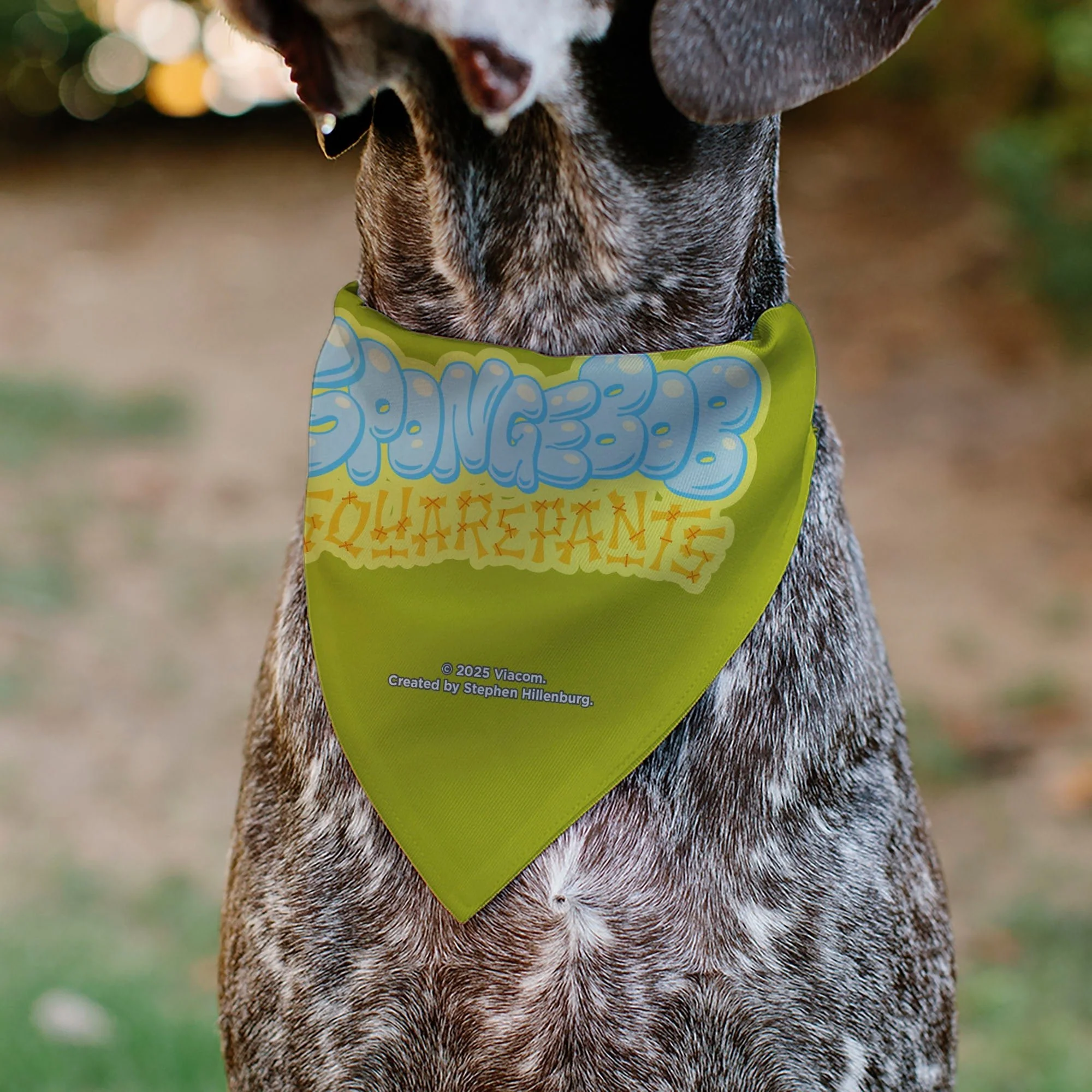 SpongeBob SquarePants Pet Bandana Excited Smile Expression Over-the-Collar Double-Sided Print Yellow - Image 5