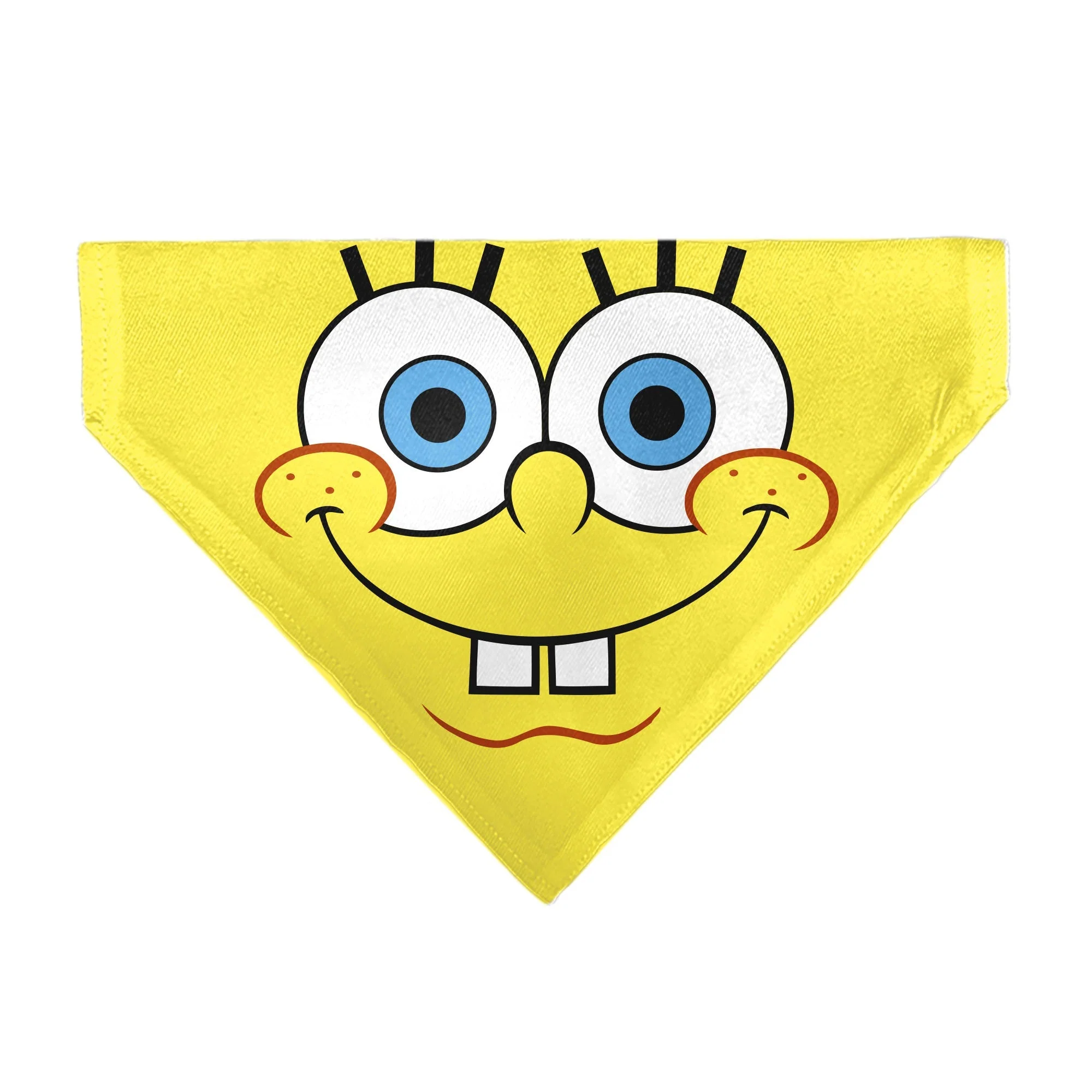 SpongeBob SquarePants Pet Bandana Face Close-Up Over-the-Collar Double-Sided Yellow