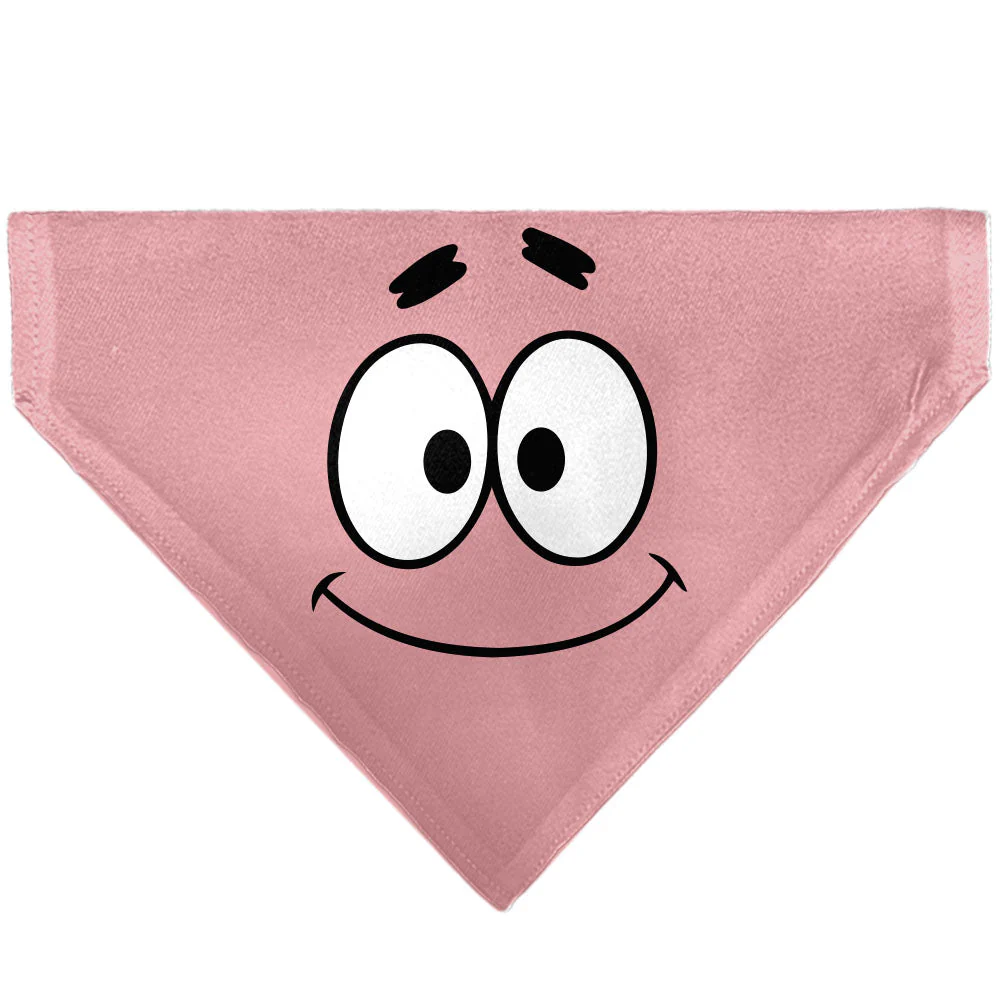 SpongeBob SquarePants Pet Bandana Patrick Star Close-Up Collar Slip Double-Sided Print Pink