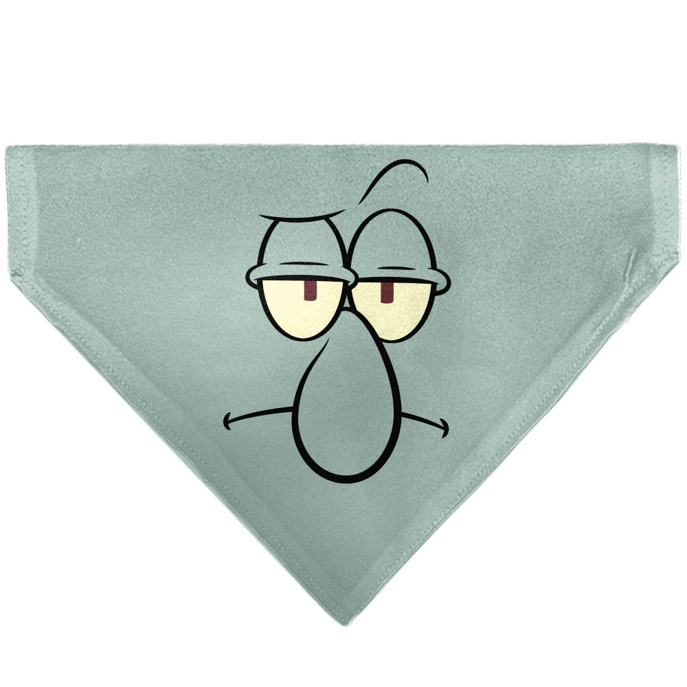 SpongeBob SquarePants Pet Bandana Squidward Close-Up Over the Collar Blue