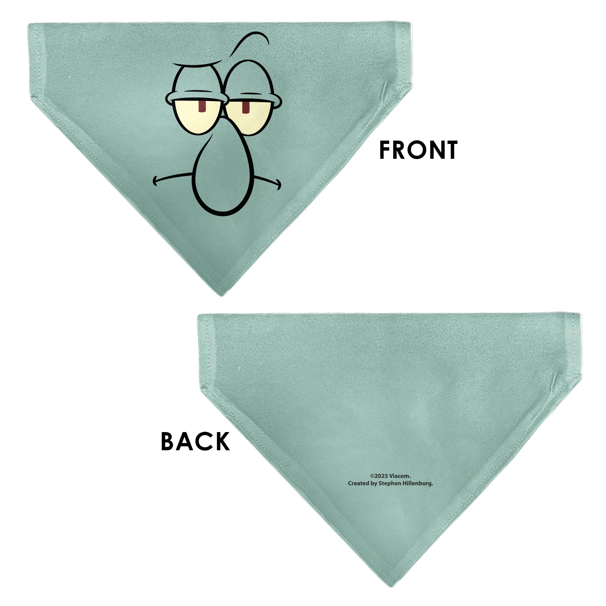 SpongeBob SquarePants Pet Bandana Squidward Close-Up Over the Collar Blue - Image 3