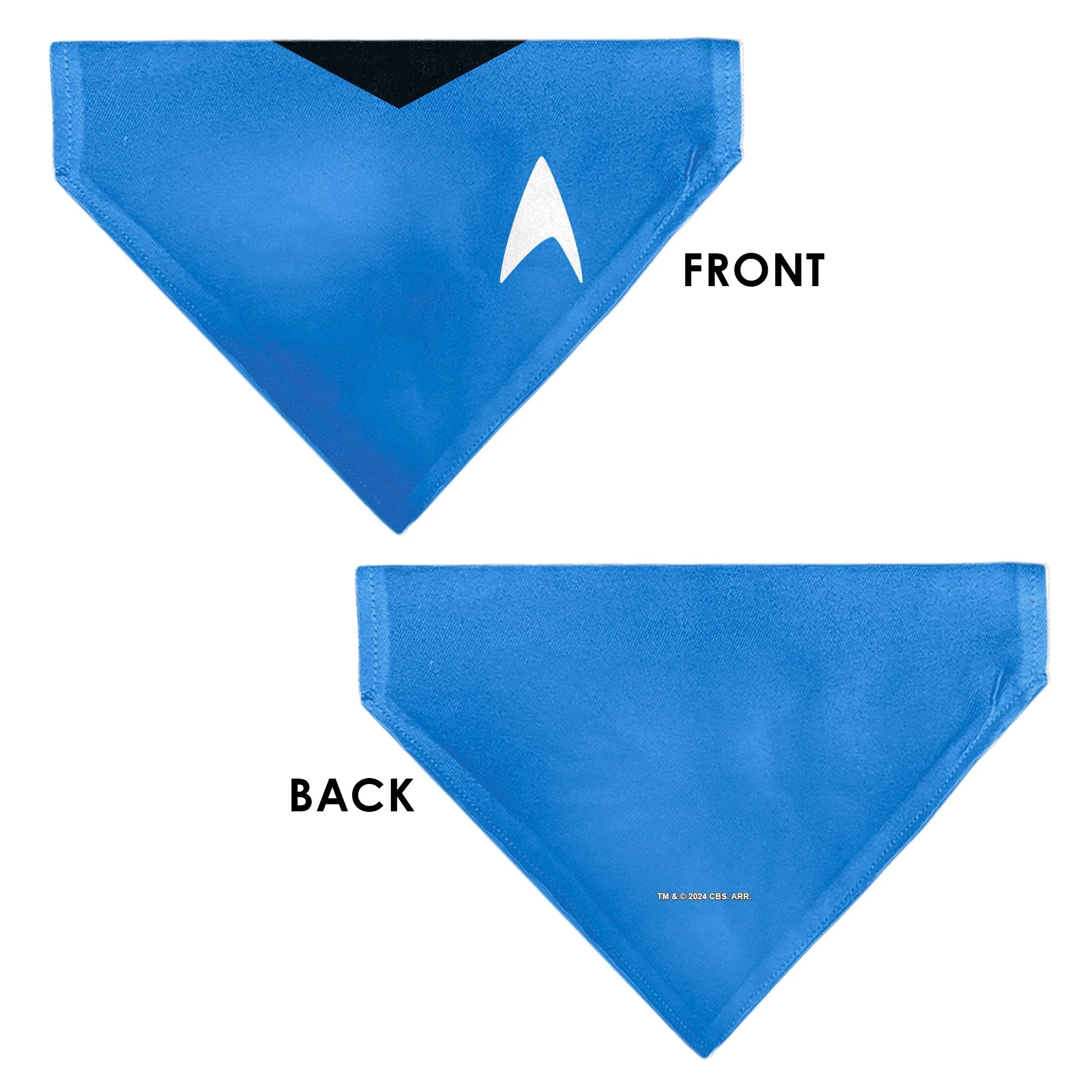 Star Trek TOS Blue Starfleet Uniform Over-Collar Pet Bandana - Image 3