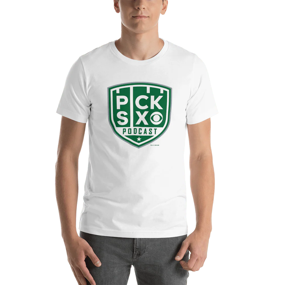 Pick Six Podcast Logo Adult Short Sleeve T-Shirt - Image 10