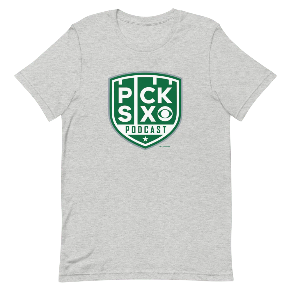 Pick Six Podcast Logo Adult Short Sleeve T-Shirt - Image 3