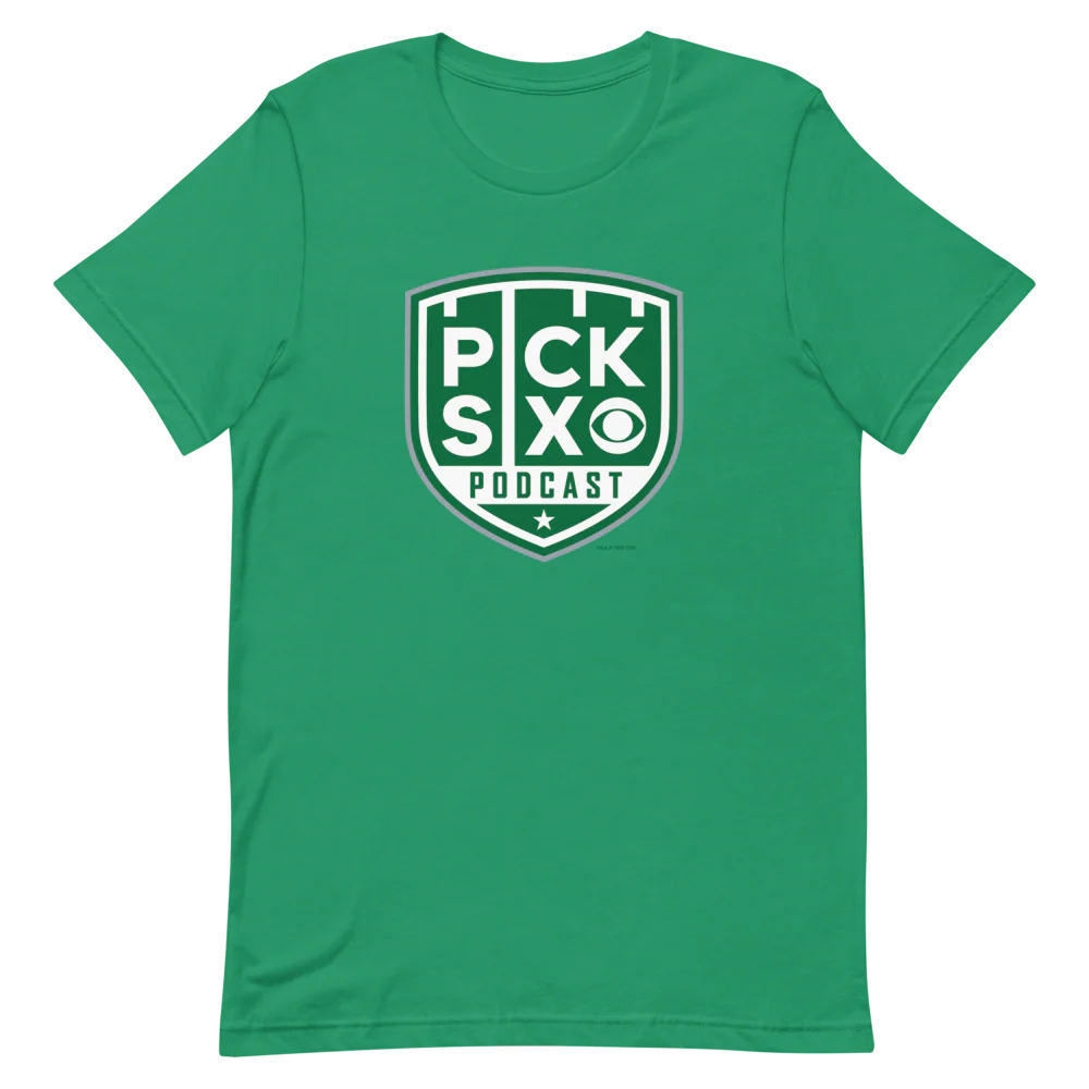 Pick Six Podcast Logo Adult Short Sleeve T-Shirt - Image 4