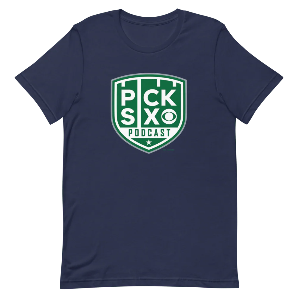 Pick Six Podcast Logo Adult Short Sleeve T-Shirt - Image 7