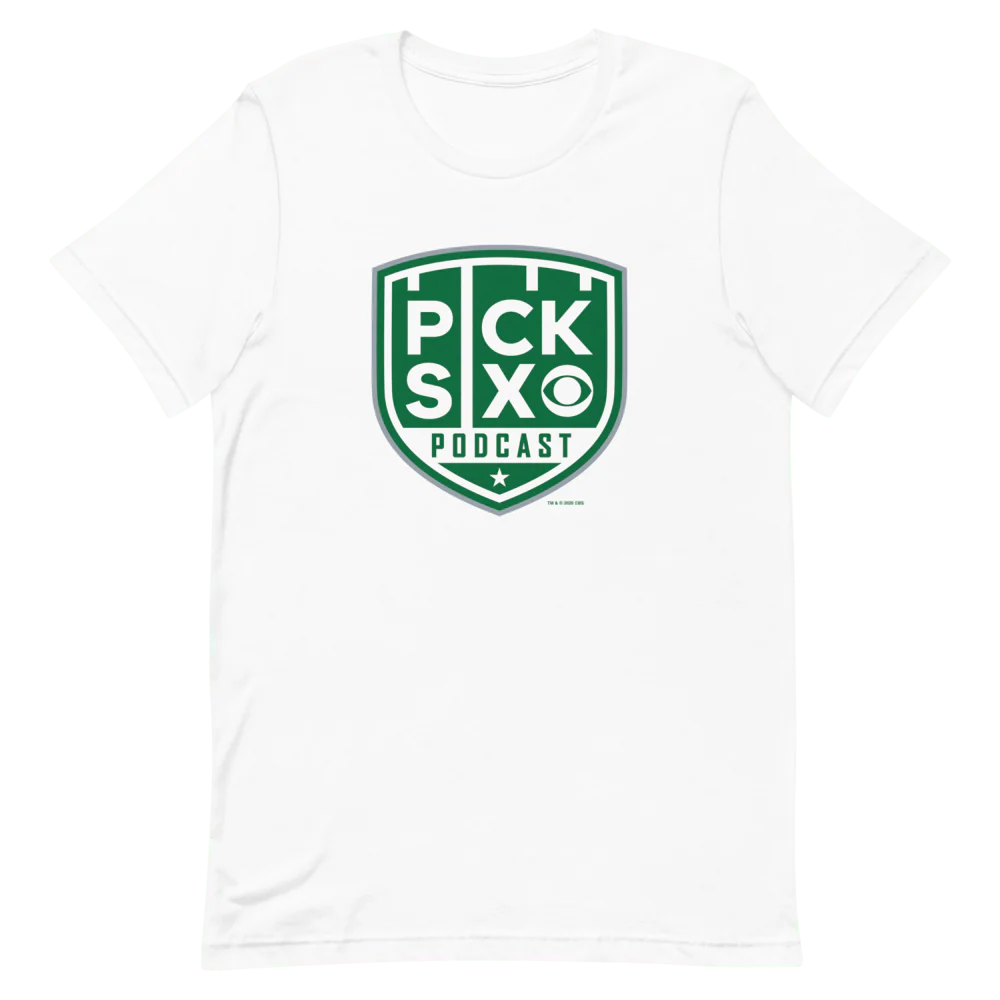 Pick Six Podcast Logo Adult Short Sleeve T-Shirt - Image 9