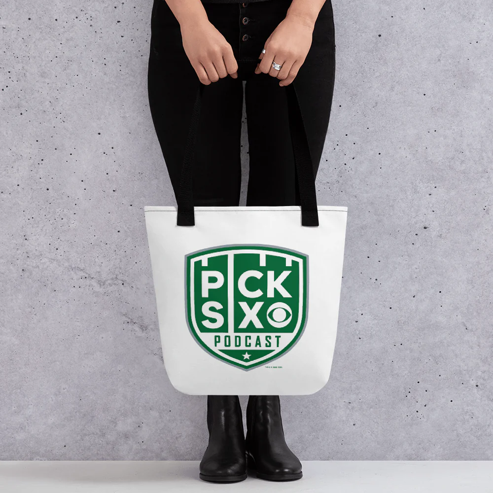 Pick Six Podcast Logo Premium Tote Bag - Image 2