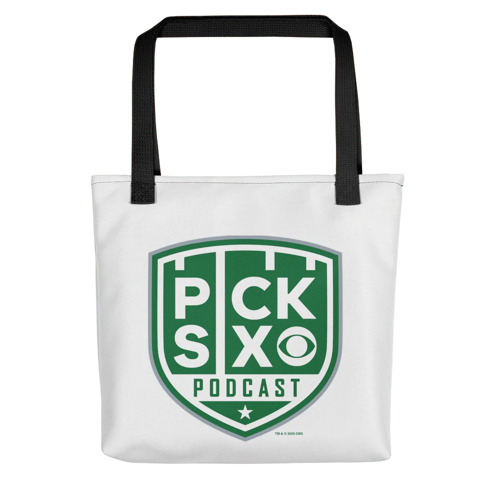 Pick Six Podcast Logo Premium Tote Bag - Image 3
