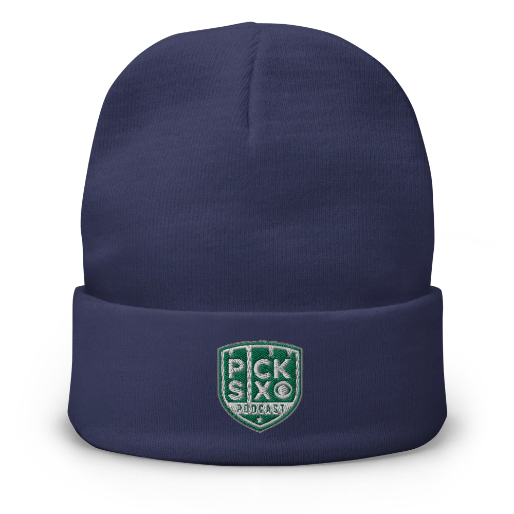Pick Six Podcast Logo Cuffed Beanie - Image 3