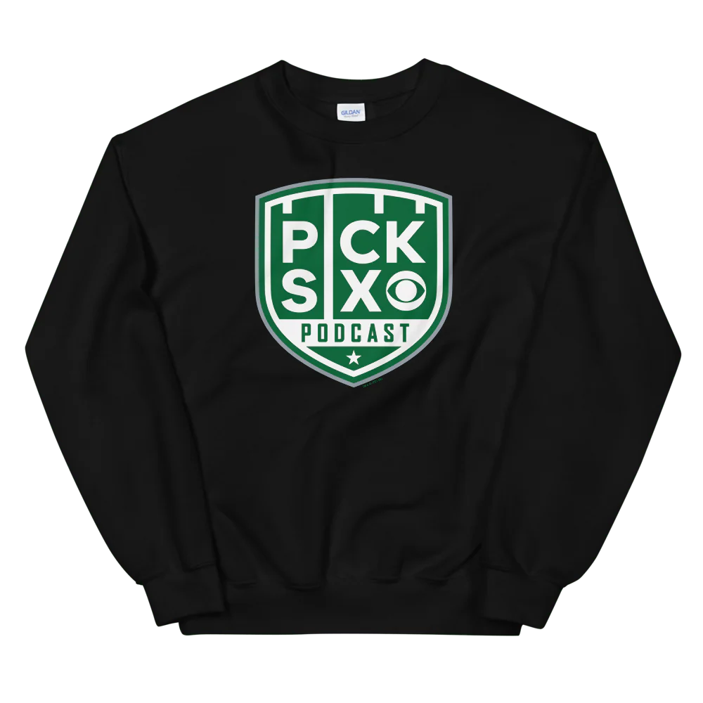 Pick Six Podcast Logo Fleece Crewneck Sweatshirt