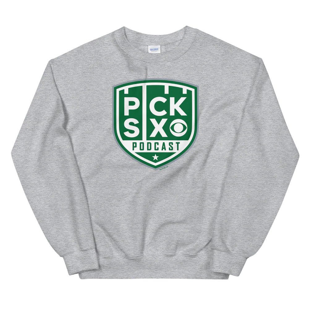 Pick Six Podcast Logo Fleece Crewneck Sweatshirt - Image 2