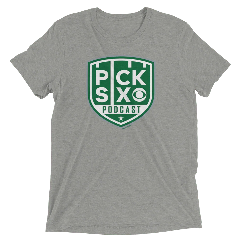 Pick Six Podcast Logo Unisex Tri-Blend T-Shirt