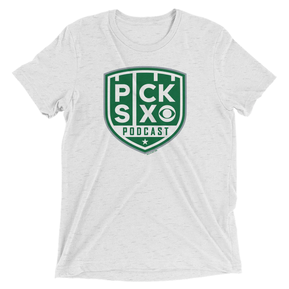 Pick Six Podcast Logo Unisex Tri-Blend T-Shirt - Image 6