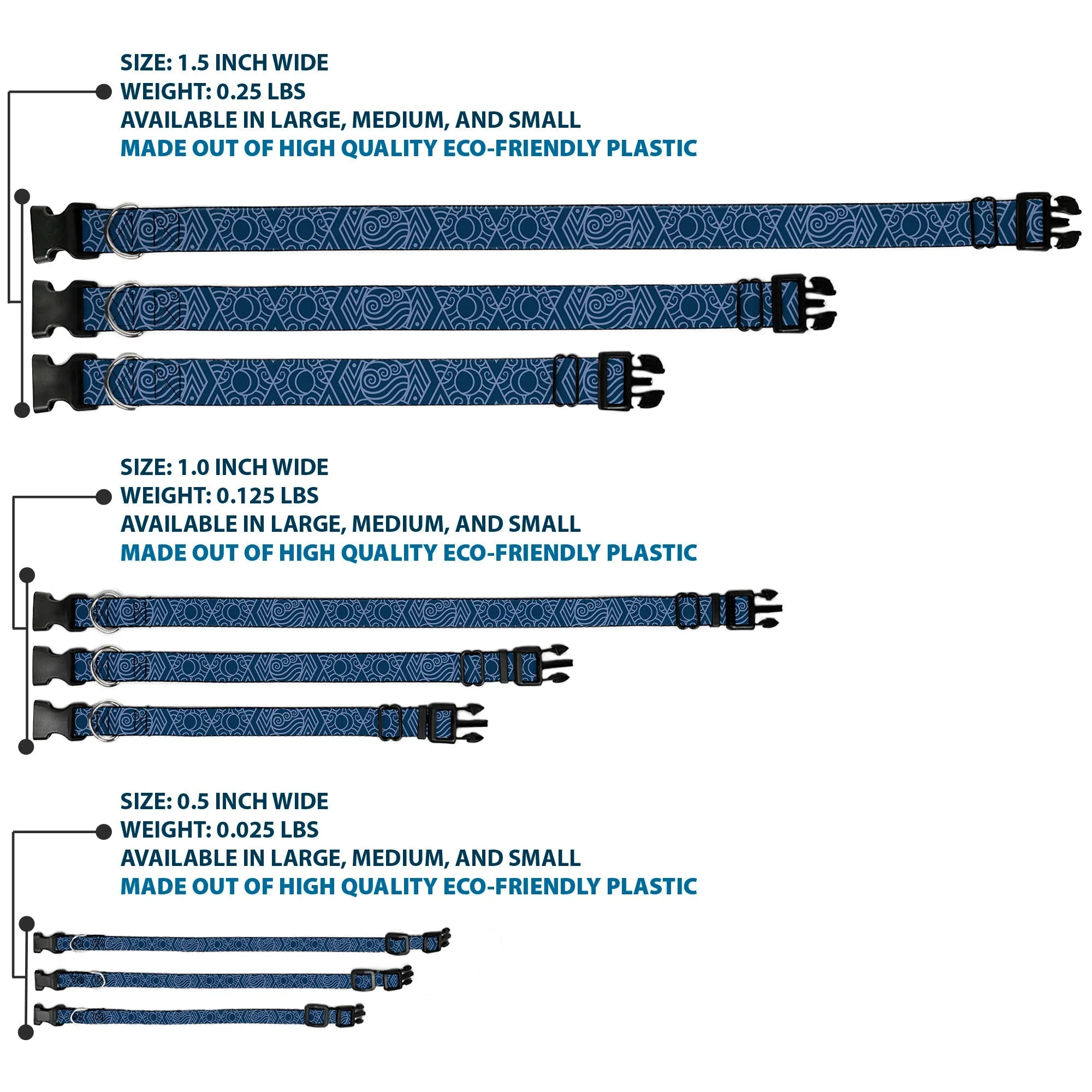 Avatar: The Last Airbender Water Element Plastic Clip Dog Collar - Image 3