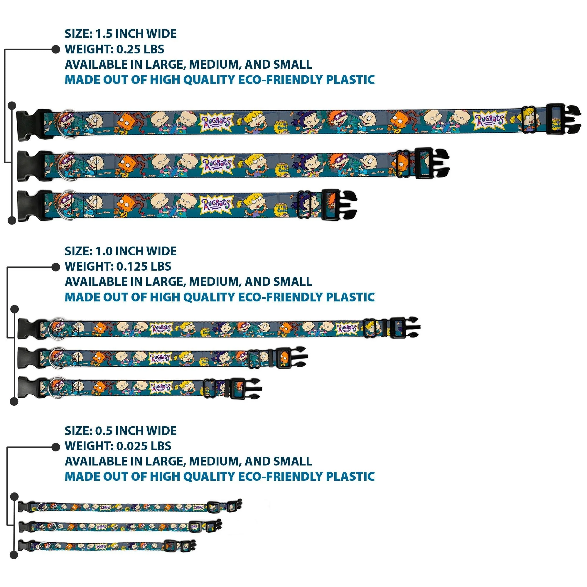 Rugrats Cookie Scene Plastic Clip Adjustable Pet Collar - Image 3
