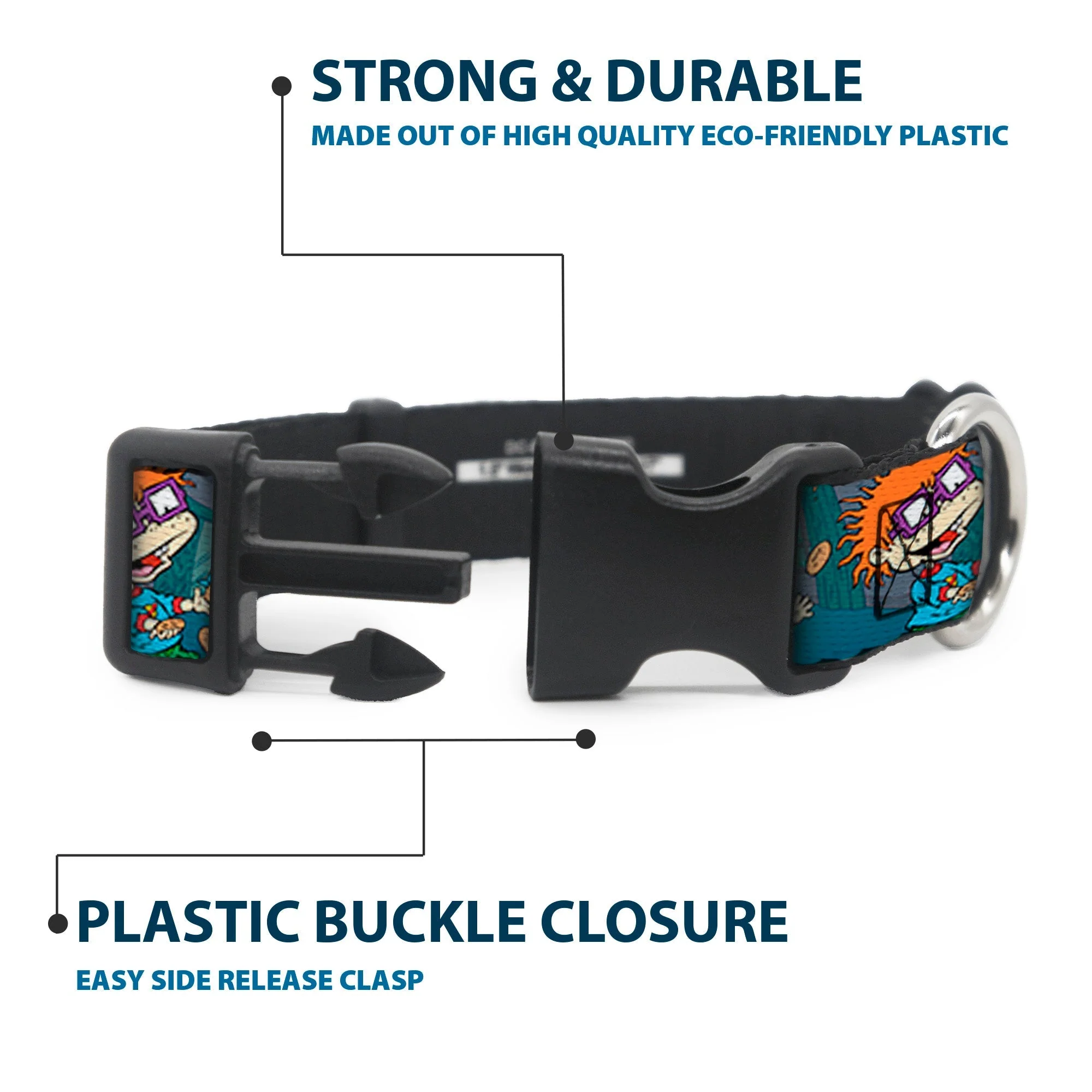 Rugrats Cookie Scene Plastic Clip Adjustable Pet Collar - Image 4