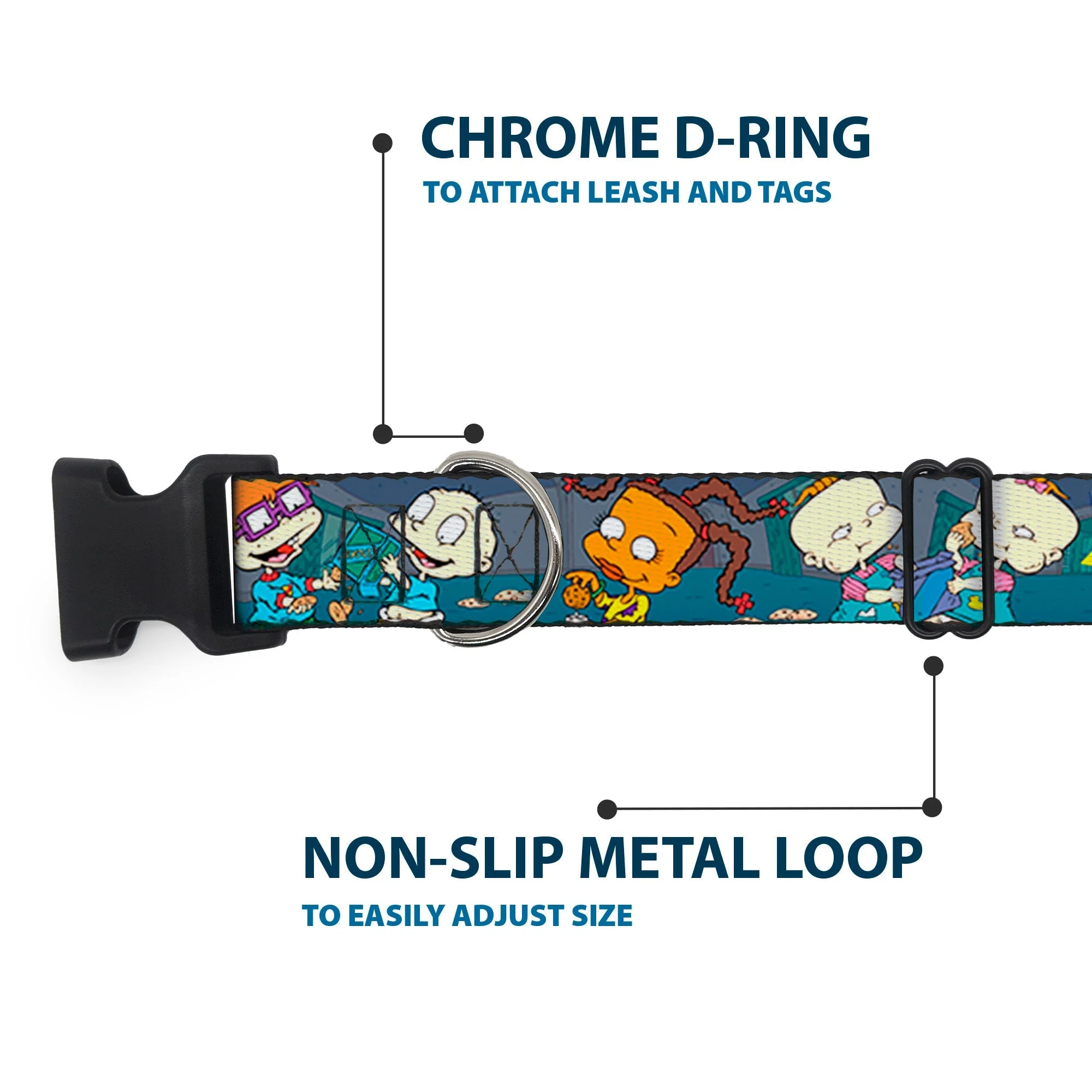 Rugrats Cookie Scene Plastic Clip Adjustable Pet Collar - Image 5