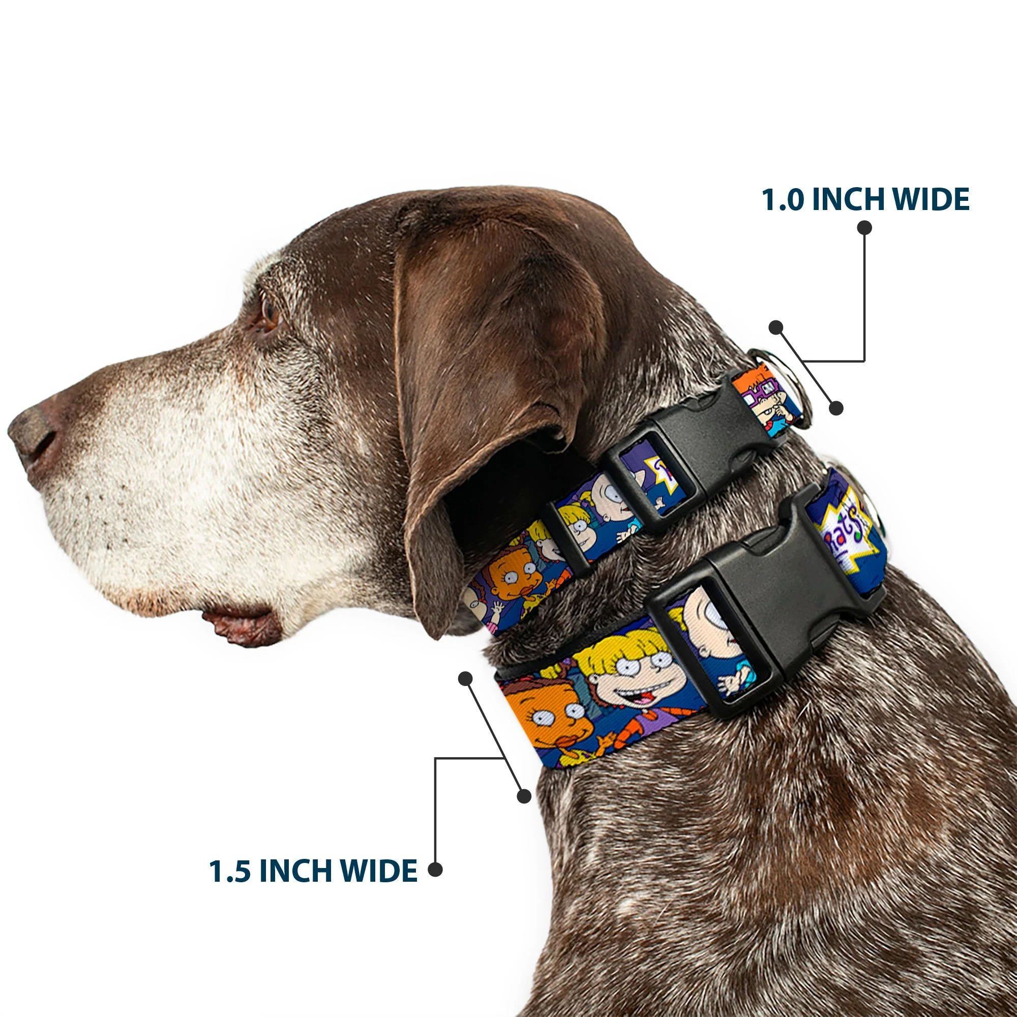 Rugrats Group Pose Plastic Clip Adjustable Pet Collar - Image 2