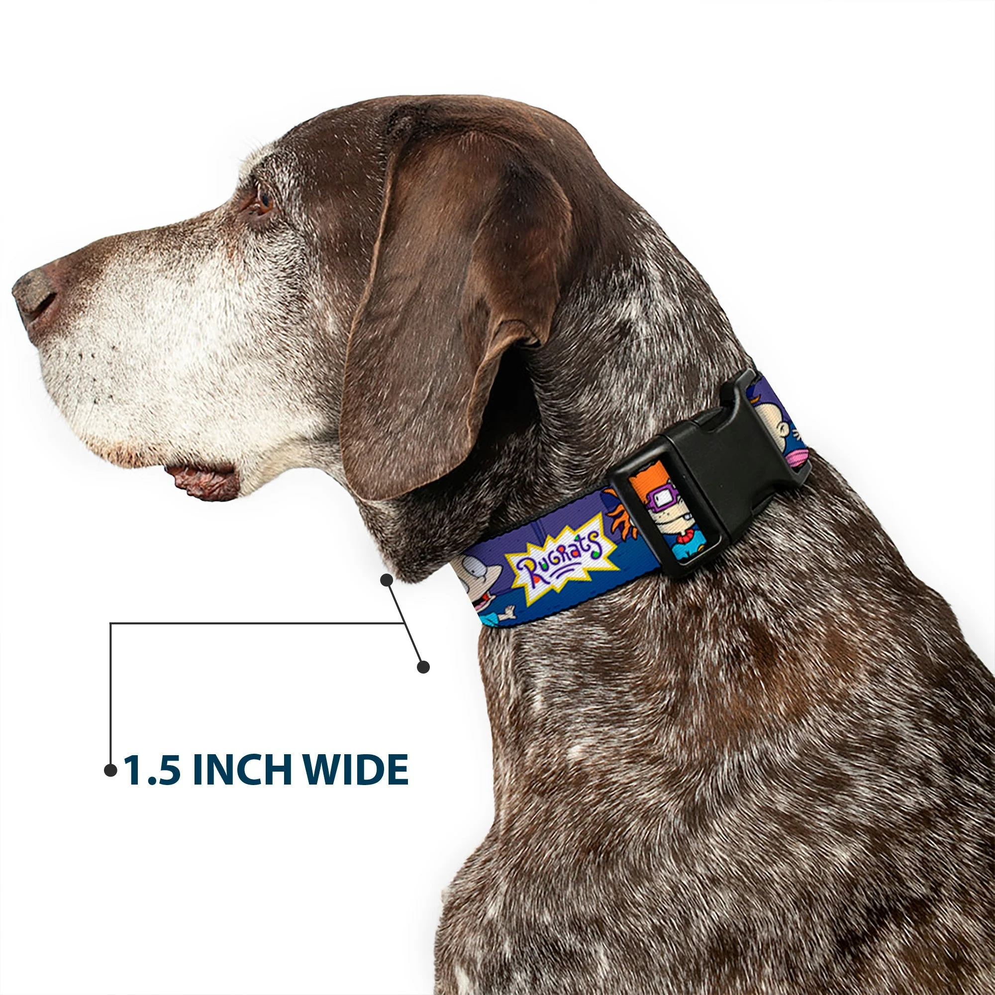 Rugrats Group Pose with Reptar Plastic Clip Pet Collar - Image 7