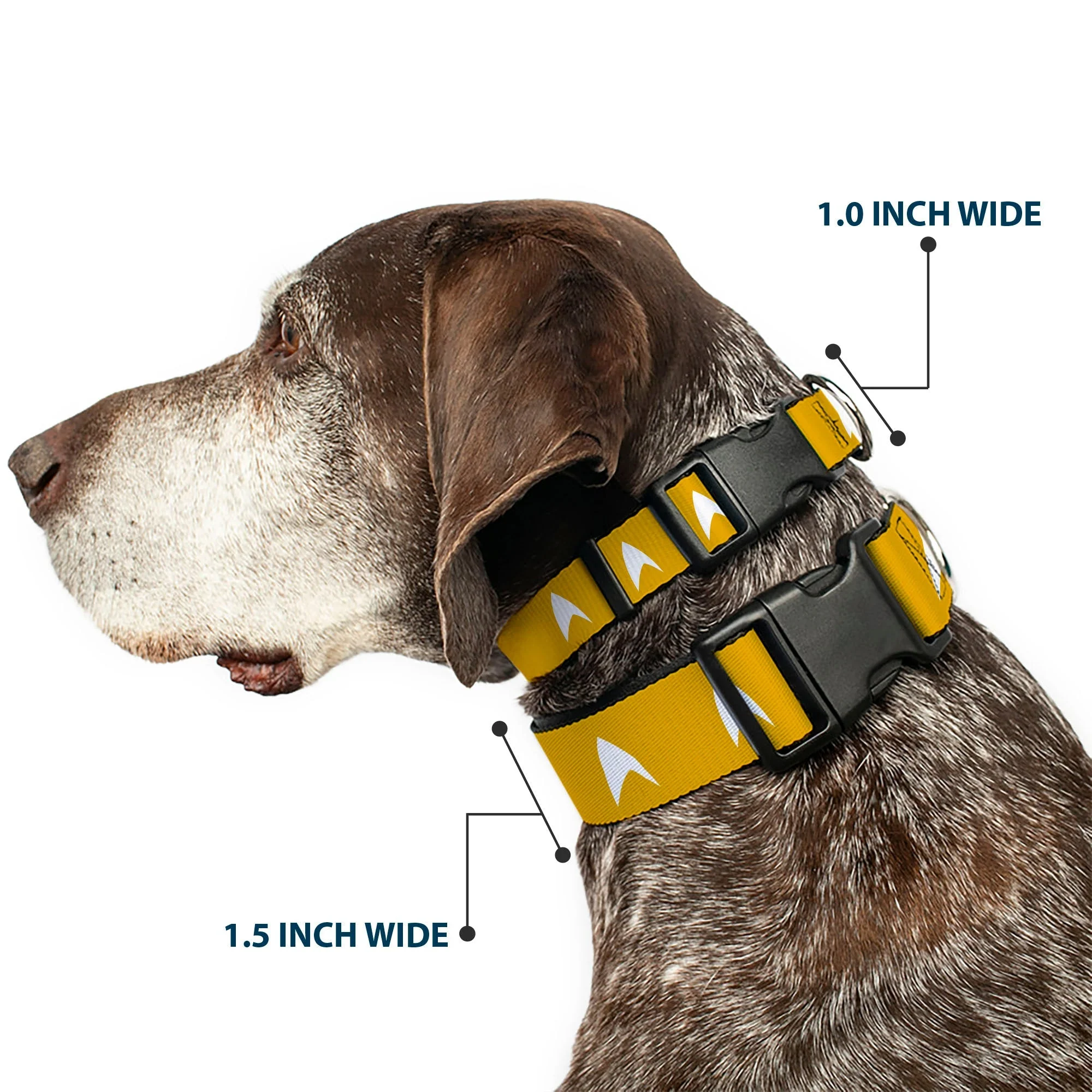 Star Trek Starfleet Insignia Durable Yellow Pet Dog Collar - Image 2