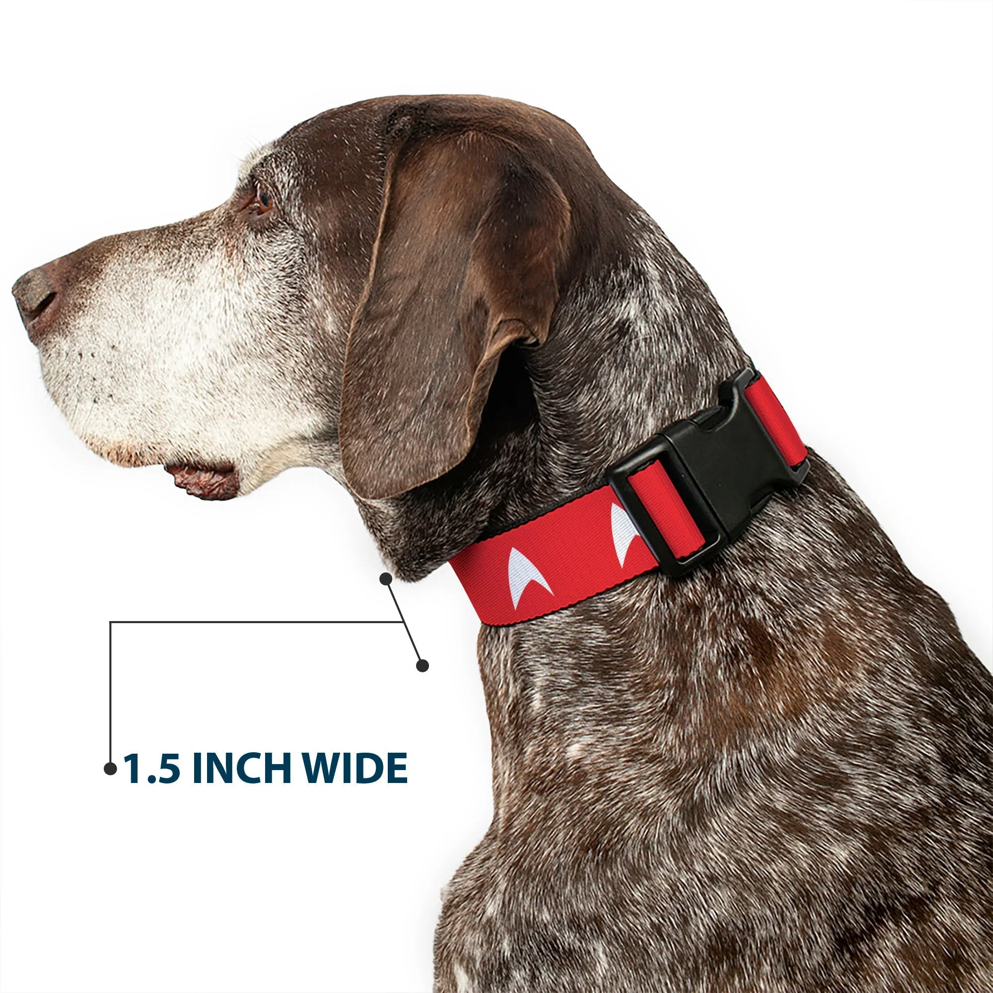 Star Trek Starfleet Insignia Red/White Plastic Clip Dog Collar - Image 7