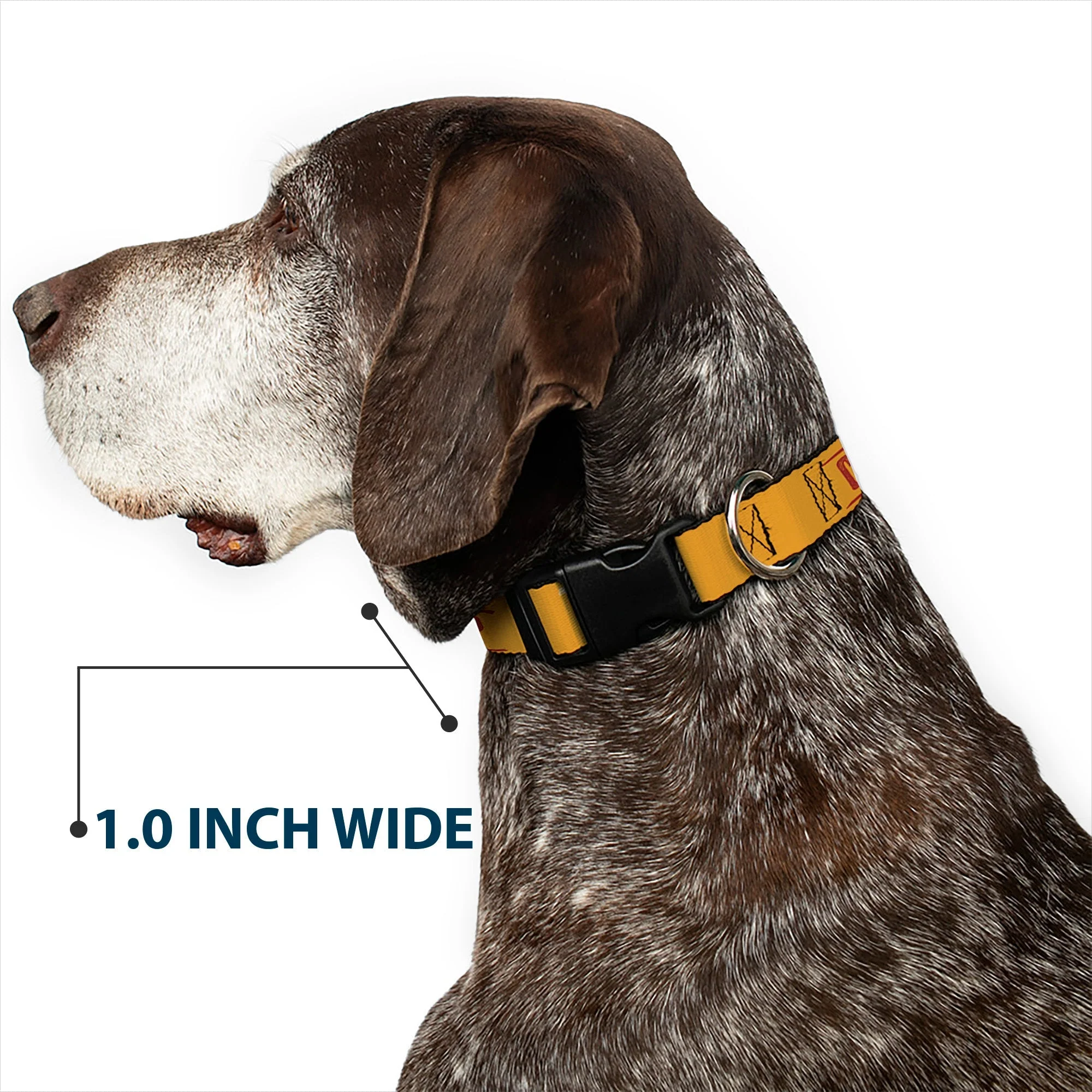 Yellowstone Y Logo Cowboy Up Yellow Red White Dog Collar - Image 6