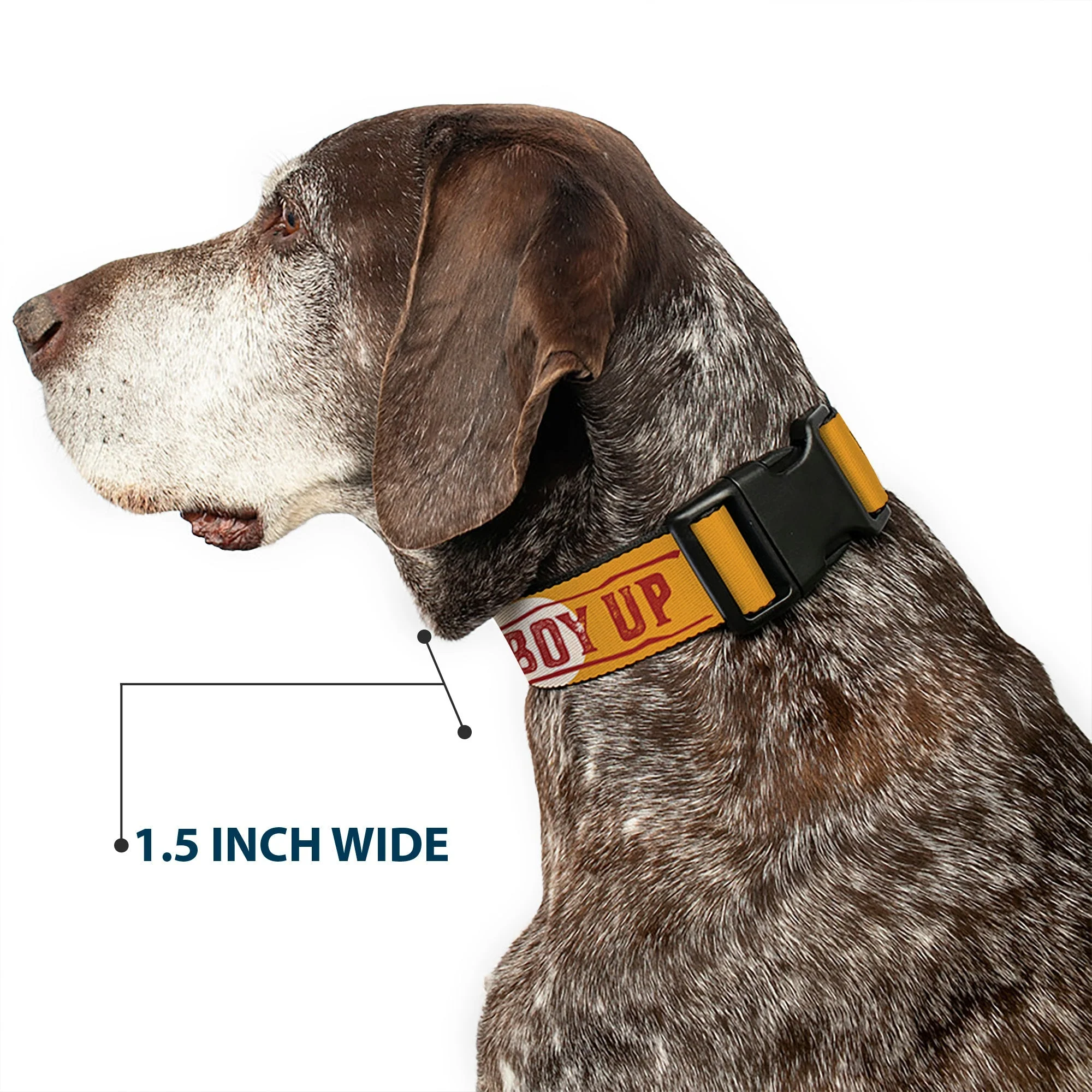Yellowstone Y Logo Cowboy Up Yellow Red White Dog Collar - Image 7