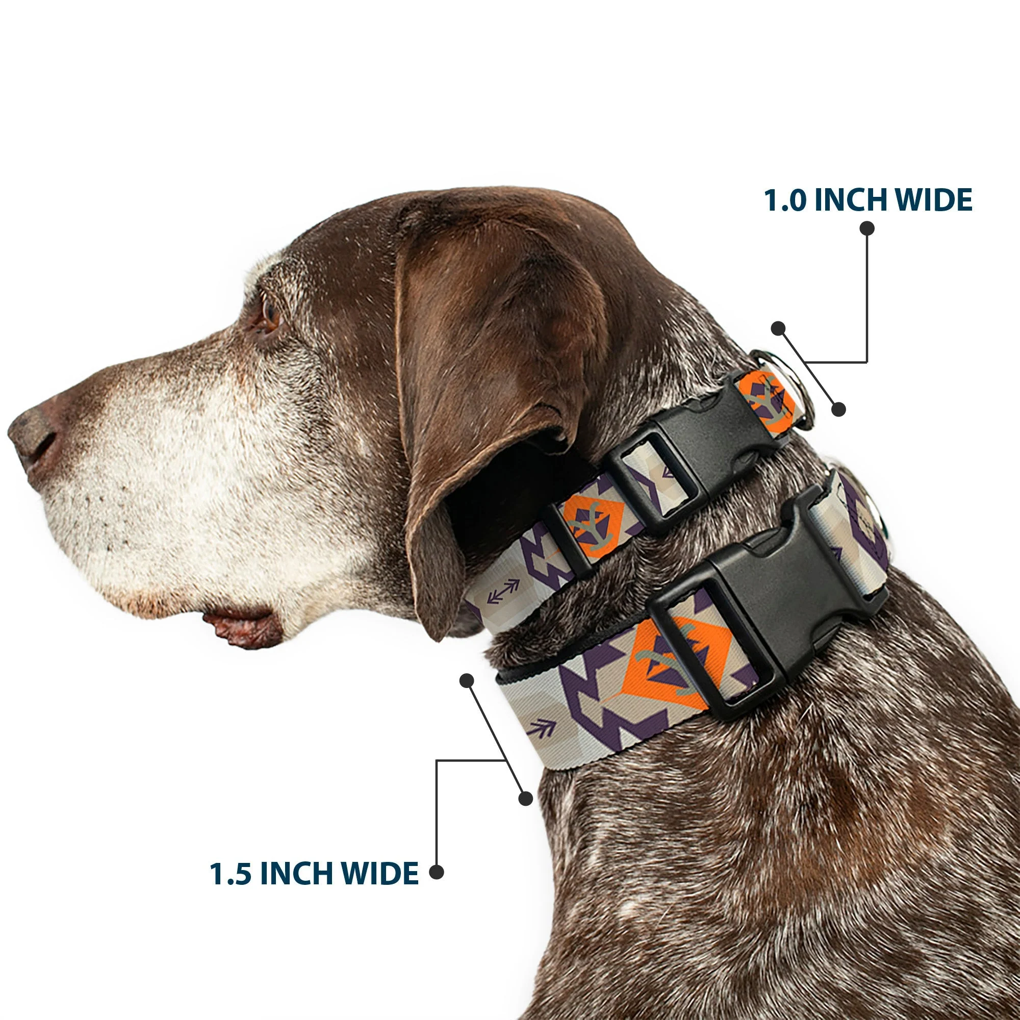 Yellowstone Tribal Y Logo Pattern Dog Collar with Plastic Clip - Image 2