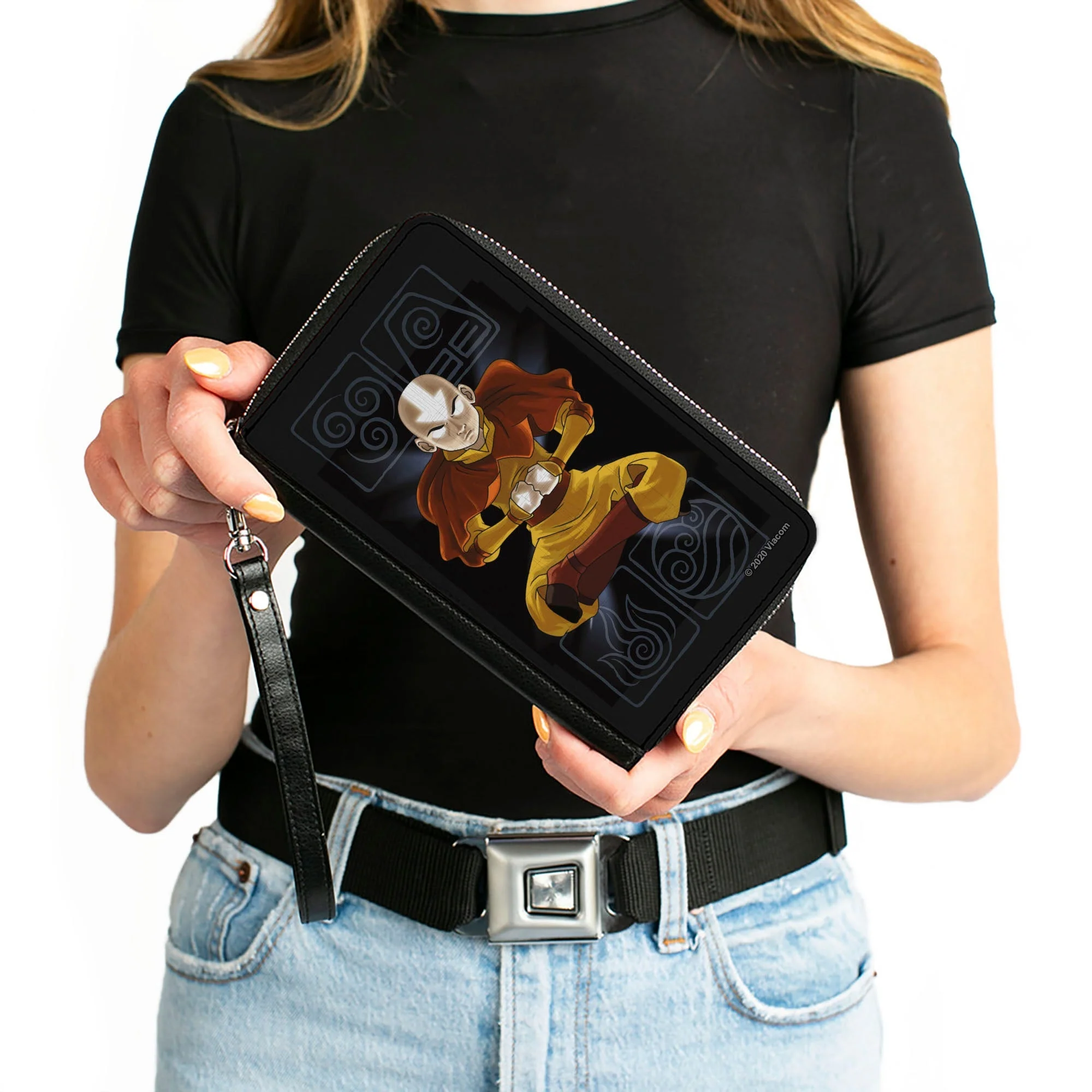 Avatar: The Last Airbender Aang Meditating Zip Clutch Wallet - Image 4