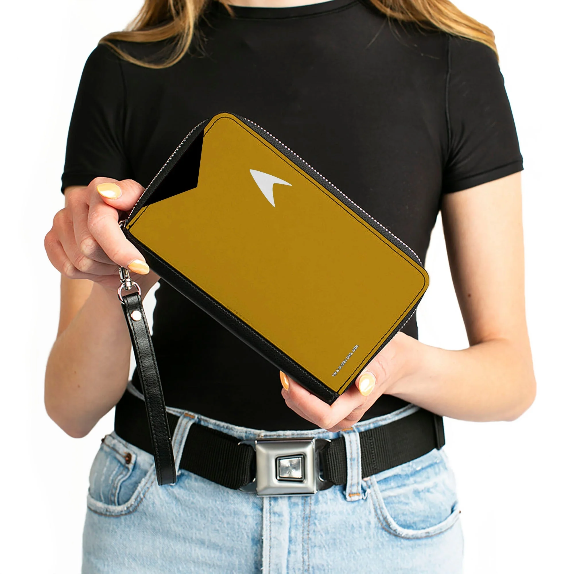 Star Trek Captain Kirk Yellow Uniform Classic Zip Around Wallet - Image 4