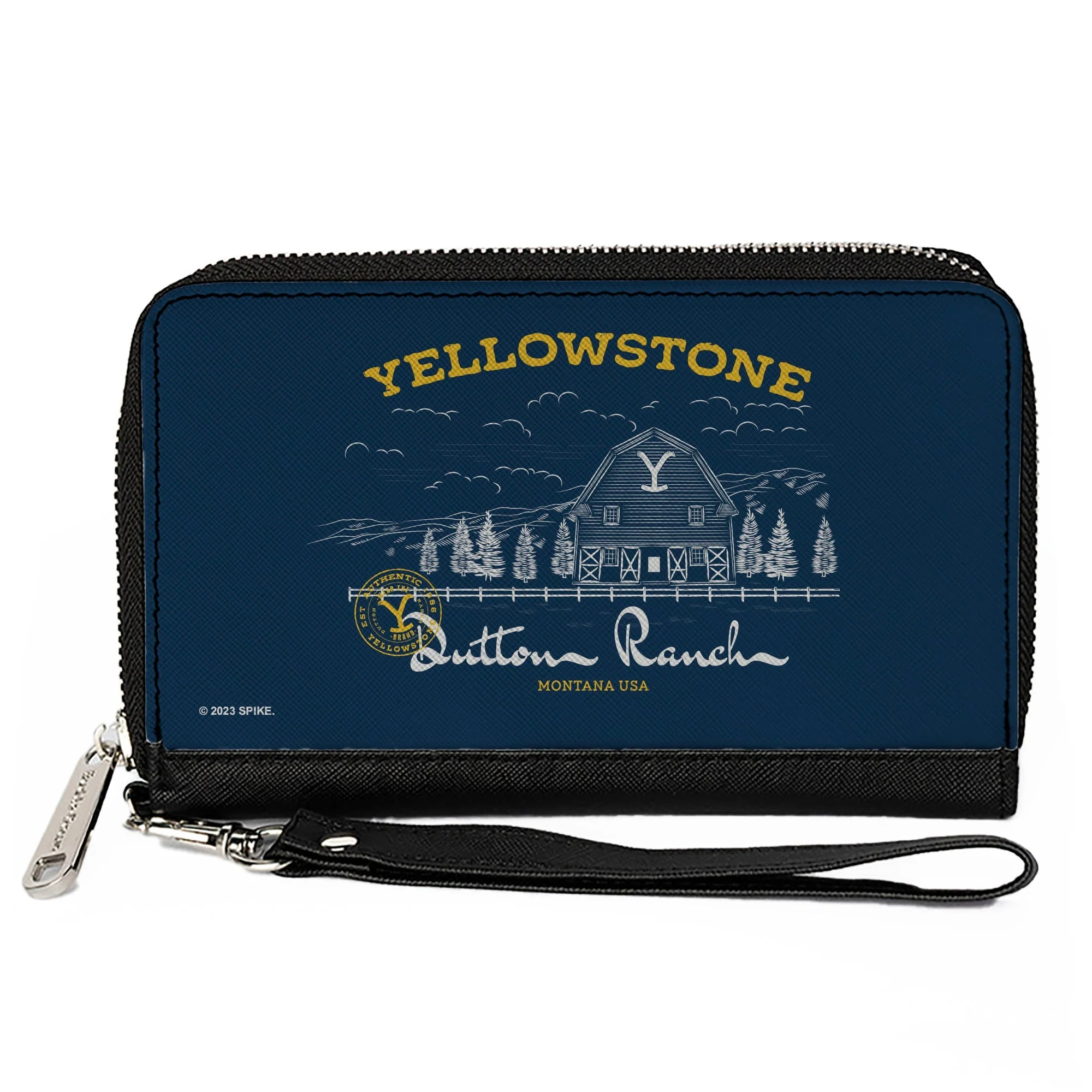 Yellowstone Dutton Ranch Landscape Zip Vegan Leather Wallet